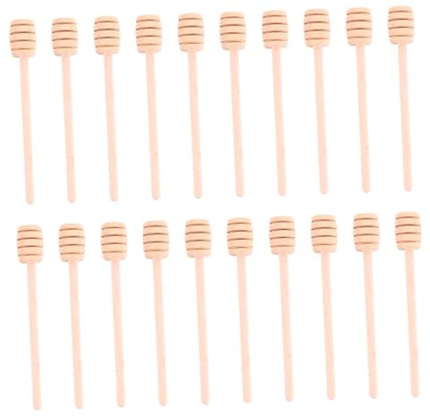 PRETYZOOM 20st Honigstock Sirup Für Kaffee Mixer Für Kaffee Honig Zauberstäbe Mini-wabenstab Sirup Dipper Honigglas-spenderstab Küche Rührstab Hölzern Holz Schatz Milchtee Wiederverwendbar