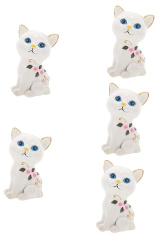SOLUSTRE 5st Katzen-brillenhalter Schmücken Brillengestelle Showregal Eine Ausstellungsregale Wohnkultur Statue Dekorationen Brillenständer Harz Lagerregal Kunsthandwerk