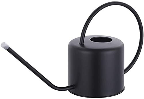 Annaffiatoio Annaffiatoio da 1,3 litri Bollitore for irrigazione in acciaio inossidabile Secchio con becco lungo Annaffiatoio in latta Pizzico Bollitore Attrezzo da giardinaggio Nero