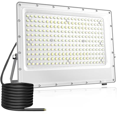 Fosingut Foco LED Exterior 200W, 6500K Blanco Frío Focos LED Interior,288 LEDs IP65 Impermeable Proyector LED Exterior,20000LM Superbrillante Lampara Pared para Jardín,Garaje,Patios,Parque,Terraza