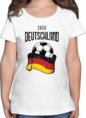 Shirtracer - T-Shirt Mädchen - Fußball EM WM - Germany 2026 Deutschland