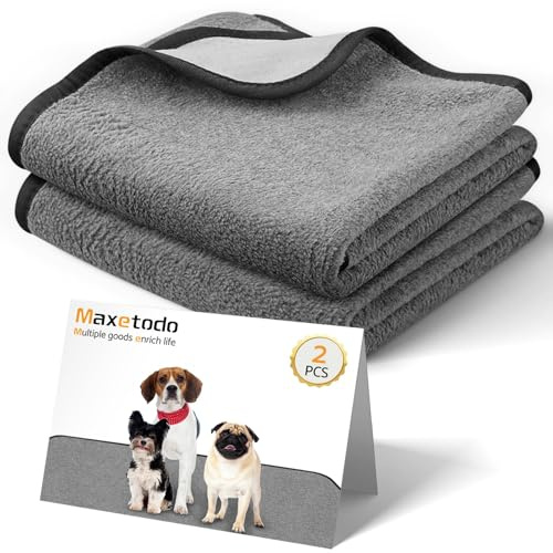 Maxetodo Waschbar Welpen Unterlagen Haustier 2pcs 92*122cm Trainingspads PIPI Matten für Hunde Wiederverwendbare Urinunterlage Schnell Absorbierend Puppy Pads rutschfest für Katze Trächtige Hündinnen