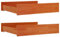vidaXL Tiroirs de lit 2 pcs Cire Marron Bois de pin Massif, tiroir de Rangement, tiroir de lit en Bois Massif, boîte de lit, tiroir sous Le lit
