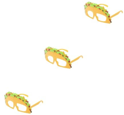 GALPADA 3stücke Creative Sandwich Sonnenbrille Für Partys Lustige Mexikanische Taco-brille Für Erwachsene Und Perfektes Zubehör Für Karneval Geburtstagsfeiern Und Fasching