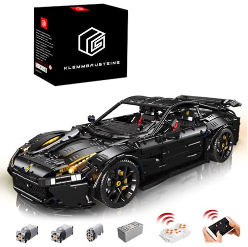 DOYAY Technik Auto für Ferrrari F12 Superauto, 1:8 Groß Auto mit 3 Motoren Bausatz, 3100 TeiIe MOC Supercar ModeII, für Ferrrari F12 (Customverpack)