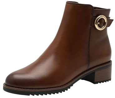 MARCO TOZZI Mode-Stiefel 2-25377-45 - Stivale alla moda da donna, colore cognac, taglia 38, Cognac, 6 UK