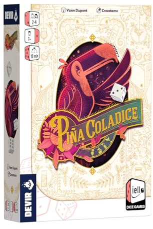 Devir - Ananas Coladice, tärningsspel, roligt och interaktivt, tärningsbanor, 2–4 spelare, 8-årigt gammalt spel (BGPINTR)