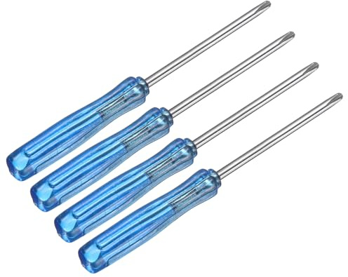 sourcing map 4pcs Mini Phillips Screwdriver 2.0mm 65mm Length Micro Precision Cross Head Screw Driver with Non-Slip Handle for Watch Eyeglasses Electronics Small Appliances Repair