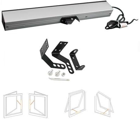 Elektrischer Fensteröffner, 24 V, Einzelkettenantrieb mit Fernbedienung und Schalter für Dachfenster und Dachlüftung, 500 mm Hub