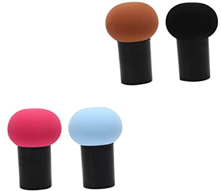 HEALEEP Face Body Powder Puff Facial Makeup Puff 4Pcs Mushroom Shaped for Application Suitable for Skin Types Home and Travel Use