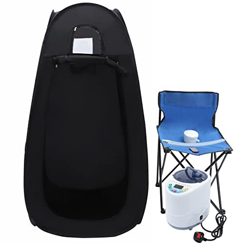 Generico Sauna Portatile, Riscaldamento Rapido da 1000 W, Funzione di Controllo Remoto Tramite Timer, Disintossicazione E Rilassamento Domestico, Set Tenda Pieghevole