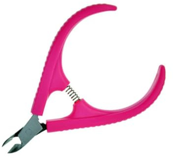 CALLARON Pinzas Para Cutículas De Acero Inoxidable Con Mango Antideslizante Cortador De Piel Muerta Para Manicura y Pedicura Portátil Recortador Preciso Para Uñas y Cutículas Color Rosa Deg