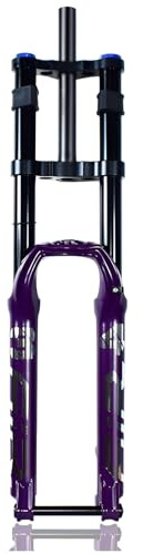 DHNCBGFZ Fourche À Suspension VTT De Descente 26 27,5 29 Pouces Fourche À Air Droite 28,6 Mm QR 100 Mm Rebond Réglable(Thru axle,26in Purple)