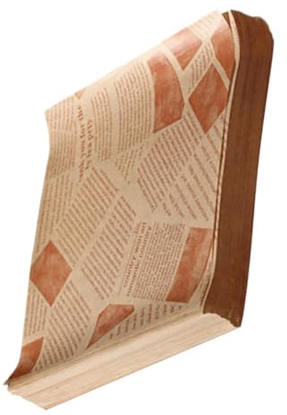 Toyvian Papier d'Emballage Alimentaire Anti-Graisse Format 25X25 CM 100 Feuilles Imprimé Journal pour Sandwichs Hamburgers Pizza et Fritures Papier Sulfurisé Résistant pour