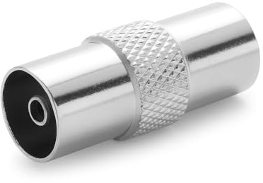Lemag srl Adattatore TV Coassiale Presa-Presa Ø 9,5 mm – Connettore Femmina-Femmina per Cavo Antenna TV – Giunto per Prolunghe – 1 Pezzo