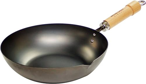River Light Sartén de hierro, Extreme Japan, 30 cm, compatible con inducción, fabricada en Japón, wok
