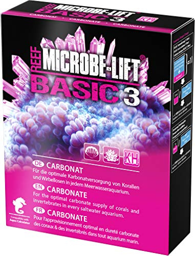 Carbonat Pulver Meerwasseraquarium 500 g - Basic 3 KH Erhöhung Balling | KH Erhöhung, Carbonat Pulver für Balling Methode, stabilisiert pH-Wert, Karbonathärte, Riffaquarium, Salzwasser, Meerwasser