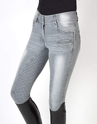 PFIFF 102352 Reithose Eclipse mit Grip, denim-grau 44