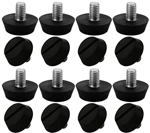 sourcing map 16Stk Möbelfüße M6x10x20mm Stellfuß Verstellbare | Haushaltmöbel verstellbare schiefe Nivellierfüße Bodenschutz