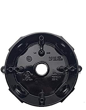 4 Round Electrical Box - Outdoor or Indoor - Recessed or Flush Mount - Electrical Box for Steel Lighting Co Lights - Powder Coated Black