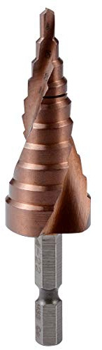 KATUR Foret étagé de 4 à 22 mm 9 tailles différentes avec deux grandes cannelures spirales 6,35 mm Tige hexagonale pour percer des trous sur métal, bois, plastique