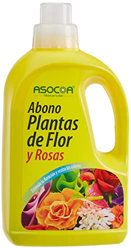 ASOCOA COA100 Abono Plantas de Flor y Rosas 1 litro, Amarillo, Plantas con flor