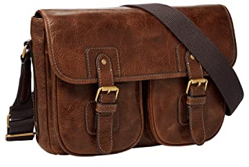 Fossil Herren GREENVILLE Braun Leder Messenger, MBG9557222