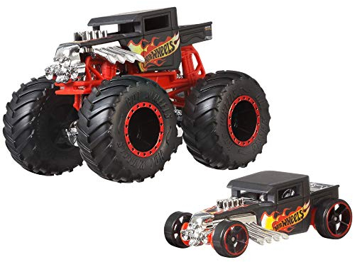 Hot Wheels Monster Trucks 1:64 Scale Bone Shaker, Includes Hot Wheels Die Cast Car