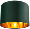 Contemporary and Chic Forest Green Cotton 10 Table or Pendant Circular Drum Lamp Shade with Shiny Copper Inner - 60watt Maximum by Happy Homewares