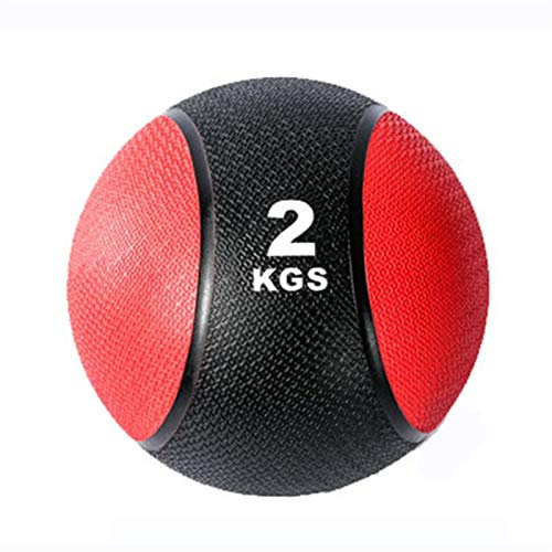 Medizinbälle Trainingsball Für Erwachsene Fitness, Home Aerobic Übungsarm Training Solide Gummi-Bouncy Ball, 1kg / 2kg / 3kg / 4kg / 5kg / 6kg / 7kg / 8kg / 9kg / 10kg (Size : 2KG)
