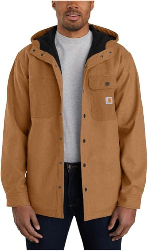 Rain Defender Relaxed Fit Heavyweight Hooded Shirt Jacket