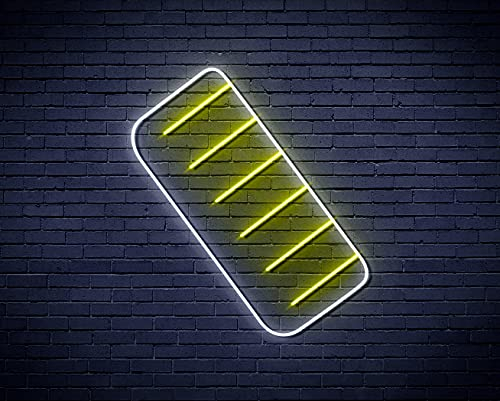 Comb Flex Silikon-LED-Neonschild – Weiß und Gelb – st16s32-fnu0281-wy