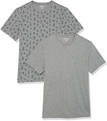 Amazon Essentials Herren Kurzärmeliges T-Shirt mit Rundhalsausschnitt aus Baumwolle – Regular Fit