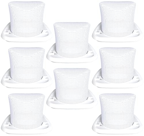 Rstartree 8 Pack HNVCF10 Filters Replacement for Black and Decker Dustbuster, Washable Hand Vacuum Filters Compatible with HNVC115, HNVC215, HNVC220 Series, Silver