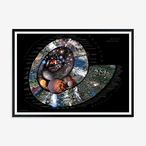 Astrography Posters - Nature Timespiral Black by Pablo Carlos Budassi - Wandkunst Weltraum Deko für Büro, Wohnzimmer, Schlafzimmer - NASA und Astronomie thematische Geschenke (fine, 70 x 50 cm)