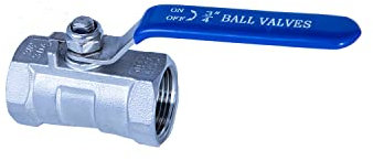 JIVTO Stainless Steel Ball Valve 3/4 Inch BSP, Female to Female,1 PC Type Standard Port Valve for Gas, Oil, Liquid, Water.