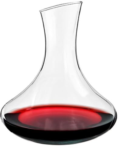 Tradineur - Decantador de vino de cristal, dispensador, jarra, oxigenador, aireador para vino tinto o blanco, elegante, regalo original, decoración - 1,5 litros