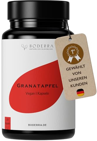 Granatapfel Extrakt Kapseln Hochdosiert 40% ELLAGSÄURE - 120 Stück Granatapfelextrakt Kapseln mit 1000mg Tagesdosis aus traditionellem Anbau - Vegan & Bioverfügbar