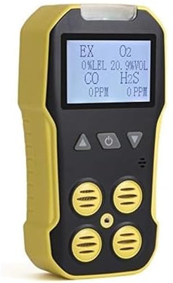 ARTGOS DéTecteur De Fuite De Gaz, Détecteur multigaz, O2, CO, H2S, Lie, Chargement USB, Alarme sonore, Lumineuse et vibrante, Grand écran rétroéclairé DéTection Plus PréCise