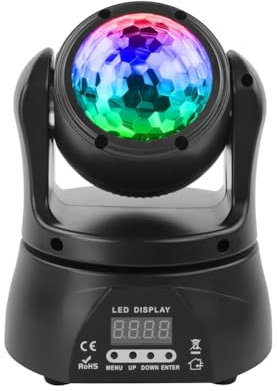Mini Double-Sided Moving Head Lamp RGBW Kaleidoscope DMX512 Green Laser 32W Super Large Steering Angle
