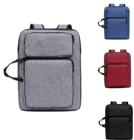 Oaygat Carpeta tipo cartera de arte tamaño A3, impermeable, para almacenamiento de obras de arte, portátil, para dibujo, mochila grande, bloc de bocetos, organizador de almacenamiento, bolsa de