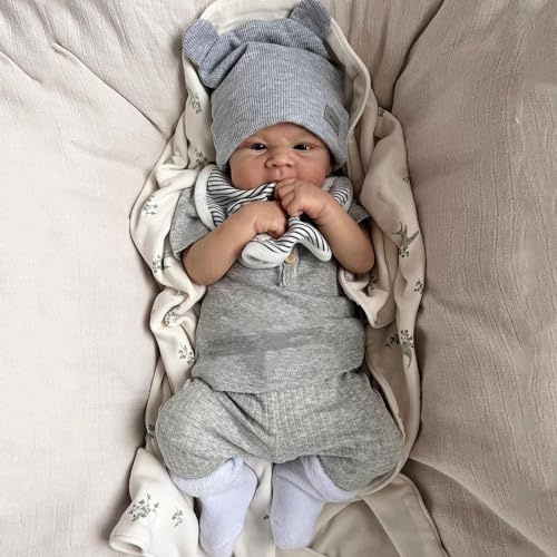 RXDOLL Realistiska nyfödda babydockor pojkögon öppna 43 cm helkropp silikon vinyl reborn babydockor anatomiskt korrekt verklighetstrogen babydocka mjuk silikon bebisar Dol