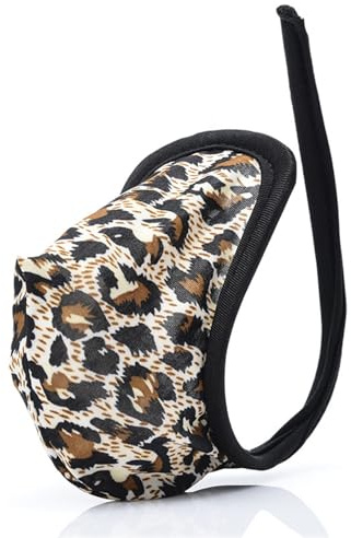 DPROMOT Mens C-String G Lingerie Sexy Lace Underwears T Back Half Thongs Bulge Pouch U Convex Ultra-thin Bikini Thong (US, Alpha, One Size, Regular, Regular, Leopard)
