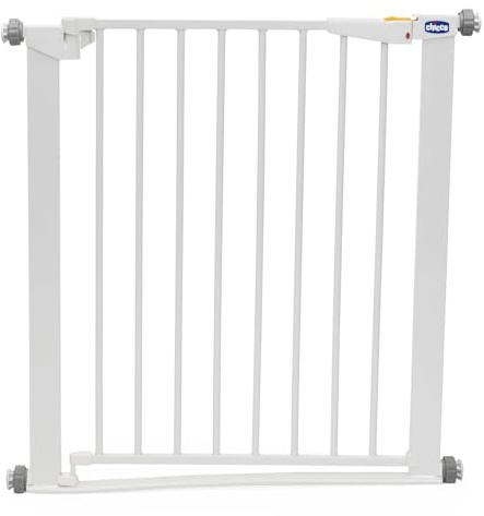 Chicco Cancelletto di Sicurezza per Bambini, Dispositivo Doppia Apertura Per Sicurezza del Bambino, per Aperture 74-81 cm, Estensibile fino a massimo 97 cm, bianco