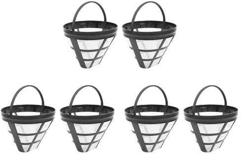 CENMEN Lot de 6 Filtres de Panier de CafetièRe RéUtilisables NuméRo 4 pour Filtres, Convient à la Plupart des Machines à Café Goutte à Goutte de 8 à 12 Tasses
