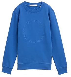 TOM TAILOR Barn pojkar sweatshirt, 34662 – mjuk safirblå, 128