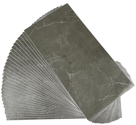 24 rivestimenti per pavimenti autoadesivi, 60 x 30 cm, in PVC, per soggiorno, camera da letto, cucina e bagno