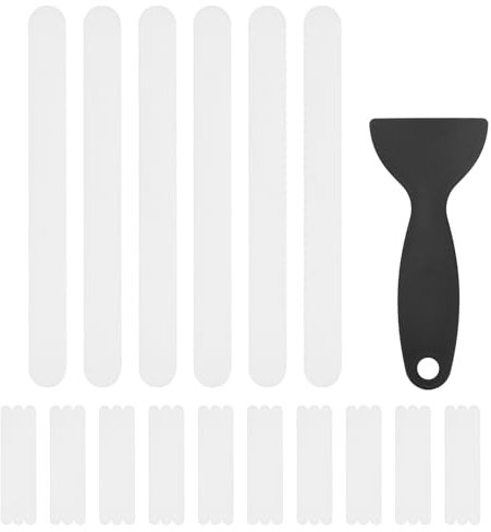 M METERXITY 36 PCS Anti Slip Shower Stickers White Bathtub Non-Slip Stickers Safety Bathtub Strips Adhesive Decals with Scraper for Shower/BathTub/Stairs Steps/Floor/Ladders