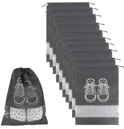 10 Stück Schuhbeutel Reise, Gadgets Schuhtasche Travel Essentials, Koffer Wäschebeutel Reisen Zubehör, Shoe Bag Reisezubehör, Klassenfahrt Vacation Urlaub Must Haves, Gadget Praktisch Reiseutensilien