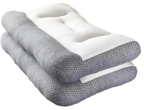Generico Cuscino per apnea notturna e dolore al collo, in memory foam, ergonomico, per chi dorme sul fianco/schiena, supporto cervicale per un sonno profondo, sollievo dal dolore alle spalle